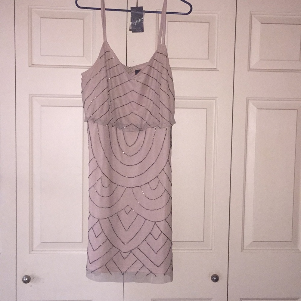 Beaded blouson dress